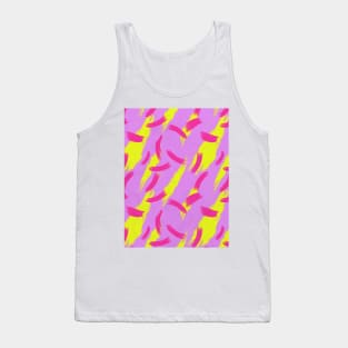 Neon Brush Stroke Pattern Tank Top